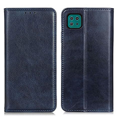 Funda de Cuero Cartera con Soporte Carcasa N01P para Samsung Galaxy F42 5G Azul