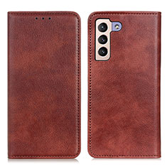 Funda de Cuero Cartera con Soporte Carcasa N01P para Samsung Galaxy S21 Plus 5G Marron