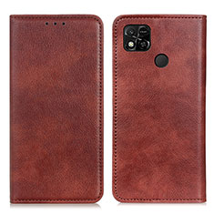 Funda de Cuero Cartera con Soporte Carcasa N01P para Xiaomi POCO C3 Marron