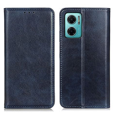 Funda de Cuero Cartera con Soporte Carcasa N01P para Xiaomi Redmi 10 5G Azul