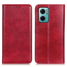 Funda de Cuero Cartera con Soporte Carcasa N01P para Xiaomi Redmi 10 5G Rojo