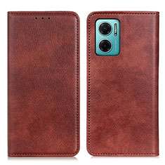 Funda de Cuero Cartera con Soporte Carcasa N01P para Xiaomi Redmi 11 Prime 5G Marron