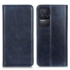 Funda de Cuero Cartera con Soporte Carcasa N01P para Xiaomi Redmi K50 5G Azul