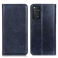 Funda de Cuero Cartera con Soporte Carcasa N01P para Xiaomi Redmi Note 11 4G (2022) Azul