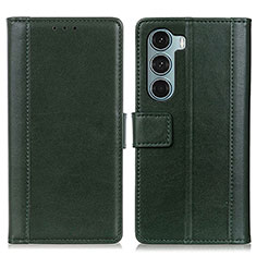 Funda de Cuero Cartera con Soporte Carcasa N02P para Motorola Moto Edge S30 5G Verde