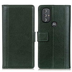 Funda de Cuero Cartera con Soporte Carcasa N02P para Motorola Moto G Play (2023) Verde