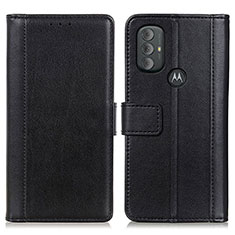 Funda de Cuero Cartera con Soporte Carcasa N02P para Motorola Moto G Play Gen 2 Negro