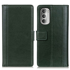 Funda de Cuero Cartera con Soporte Carcasa N02P para Motorola Moto G Stylus (2022) 4G Verde