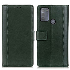 Funda de Cuero Cartera con Soporte Carcasa N02P para Motorola Moto G50 Verde