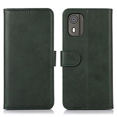 Funda de Cuero Cartera con Soporte Carcasa N02P para Nokia C02 Verde