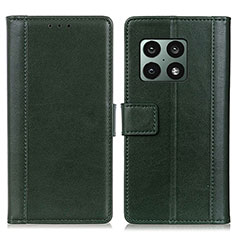 Funda de Cuero Cartera con Soporte Carcasa N02P para OnePlus 10 Pro 5G Verde