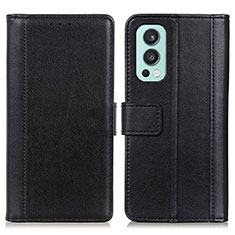 Funda de Cuero Cartera con Soporte Carcasa N02P para OnePlus Nord 2 5G Negro