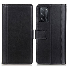 Funda de Cuero Cartera con Soporte Carcasa N02P para Oppo A53s 5G Negro