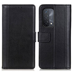 Funda de Cuero Cartera con Soporte Carcasa N02P para Oppo A54 5G Negro