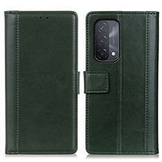 Funda de Cuero Cartera con Soporte Carcasa N02P para Oppo A54 5G Verde