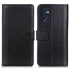 Funda de Cuero Cartera con Soporte Carcasa N02P para Oppo Find X5 Lite 5G Negro