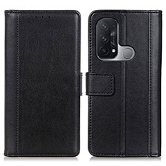 Funda de Cuero Cartera con Soporte Carcasa N02P para Oppo Reno5 A Negro