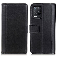 Funda de Cuero Cartera con Soporte Carcasa N02P para Realme 9 5G India Negro