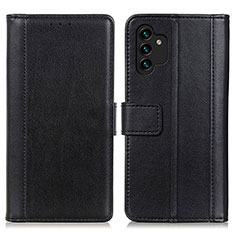 Funda de Cuero Cartera con Soporte Carcasa N02P para Samsung Galaxy A13 4G Negro