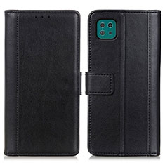 Funda de Cuero Cartera con Soporte Carcasa N02P para Samsung Galaxy A22 5G Negro