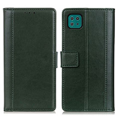 Funda de Cuero Cartera con Soporte Carcasa N02P para Samsung Galaxy F42 5G Verde