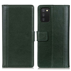 Funda de Cuero Cartera con Soporte Carcasa N02P para Samsung Galaxy M02s Verde