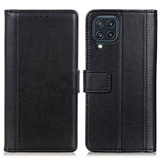 Funda de Cuero Cartera con Soporte Carcasa N02P para Samsung Galaxy M32 4G Negro