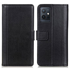 Funda de Cuero Cartera con Soporte Carcasa N02P para Vivo iQOO Z6 5G Negro