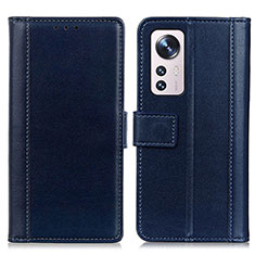 Funda de Cuero Cartera con Soporte Carcasa N02P para Xiaomi Mi 12 Lite 5G Azul