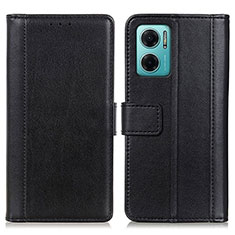 Funda de Cuero Cartera con Soporte Carcasa N02P para Xiaomi Redmi 10 5G Negro