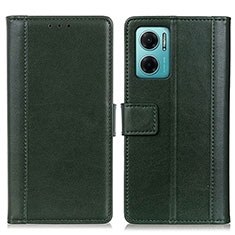 Funda de Cuero Cartera con Soporte Carcasa N02P para Xiaomi Redmi 10 Prime Plus 5G Verde