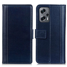 Funda de Cuero Cartera con Soporte Carcasa N02P para Xiaomi Redmi K50i 5G Azul