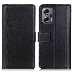 Funda de Cuero Cartera con Soporte Carcasa N02P para Xiaomi Redmi K50i 5G Negro