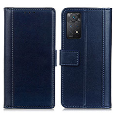 Funda de Cuero Cartera con Soporte Carcasa N02P para Xiaomi Redmi Note 11 Pro 5G Azul