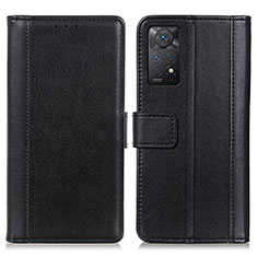 Funda de Cuero Cartera con Soporte Carcasa N02P para Xiaomi Redmi Note 11 Pro 5G Negro