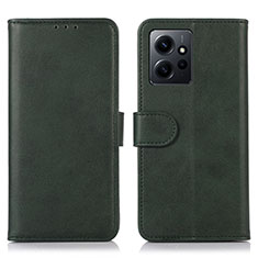 Funda de Cuero Cartera con Soporte Carcasa N02P para Xiaomi Redmi Note 12 4G Verde