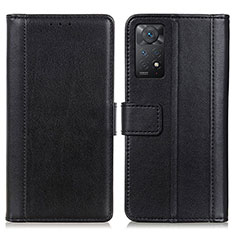 Funda de Cuero Cartera con Soporte Carcasa N02P para Xiaomi Redmi Note 12 Pro 4G Negro