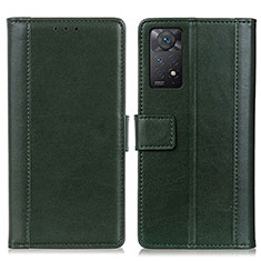 Funda de Cuero Cartera con Soporte Carcasa N02P para Xiaomi Redmi Note 12 Pro 4G Verde