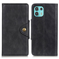 Funda de Cuero Cartera con Soporte Carcasa N03P para Motorola Moto Edge 20 Lite 5G Negro