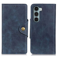 Funda de Cuero Cartera con Soporte Carcasa N03P para Motorola Moto Edge S30 5G Azul