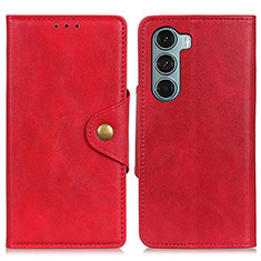 Funda de Cuero Cartera con Soporte Carcasa N03P para Motorola Moto Edge S30 5G Rojo