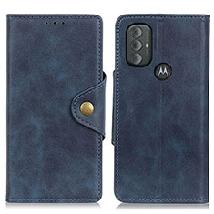 Funda de Cuero Cartera con Soporte Carcasa N03P para Motorola Moto G Play (2023) Azul