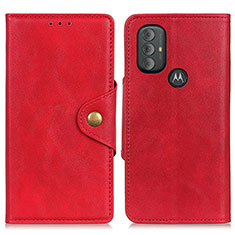 Funda de Cuero Cartera con Soporte Carcasa N03P para Motorola Moto G Play (2023) Rojo