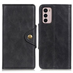 Funda de Cuero Cartera con Soporte Carcasa N03P para Motorola Moto G42 Negro