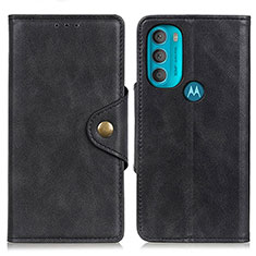 Funda de Cuero Cartera con Soporte Carcasa N03P para Motorola Moto G71 5G Negro