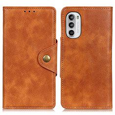 Funda de Cuero Cartera con Soporte Carcasa N03P para Motorola Moto G71s 5G Marron