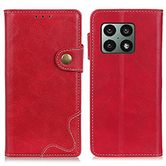 Funda de Cuero Cartera con Soporte Carcasa N03P para OnePlus 10 Pro 5G Rojo