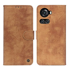 Funda de Cuero Cartera con Soporte Carcasa N03P para OnePlus 10R 5G Marron