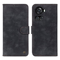 Funda de Cuero Cartera con Soporte Carcasa N03P para OnePlus 10R 5G Negro