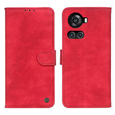 Funda de Cuero Cartera con Soporte Carcasa N03P para OnePlus 10R 5G Rojo